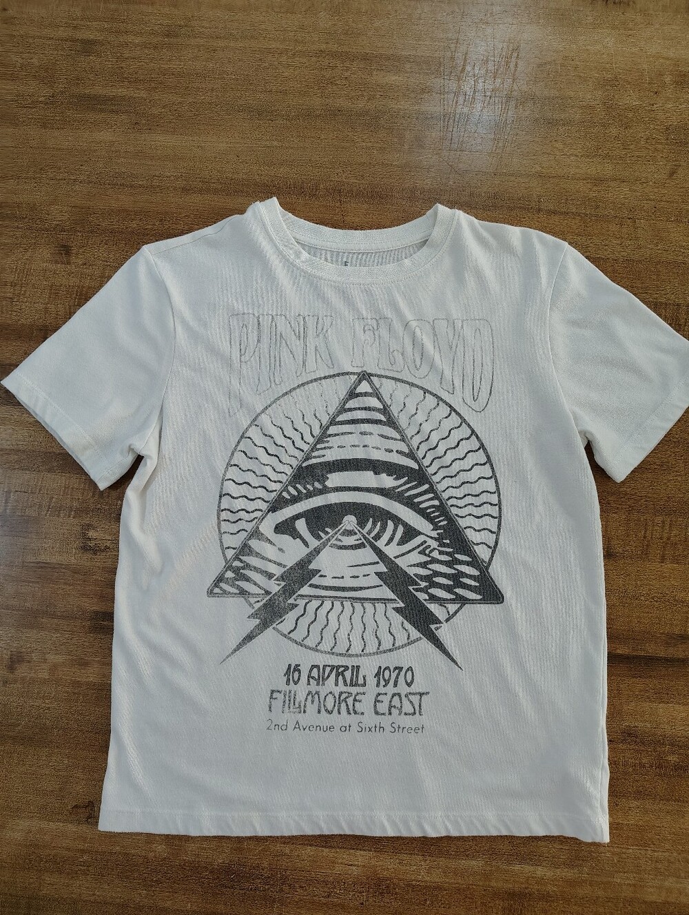 Pink Floyd Graphic T Shirt Girl Sz L 10/12 Fillmore East Band Tee Rock